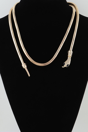 Unique Scaled Snake Wrap Necklace