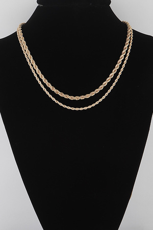 Twisted Chain Double Necklace