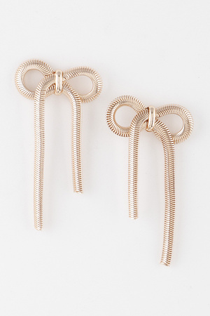 Snake Chain Ribbon Earrings