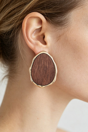 Hammered Grain Disc Earrings