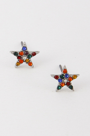 Rhinestone Star Earrings 9EBA4