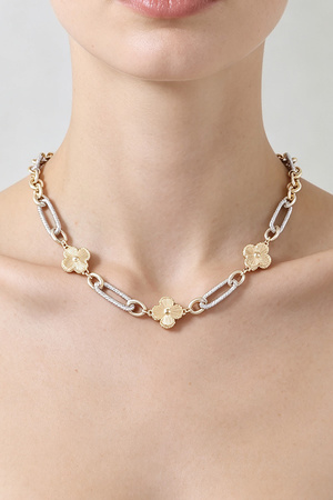 Cubic Zirconia Clover Chain Necklace