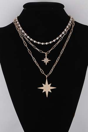 Multi Shining Stars Necklace