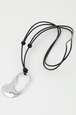 Abstract Open Frame Braided Necklace