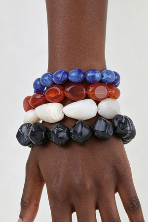 Multi Stone Beaded Bracelet