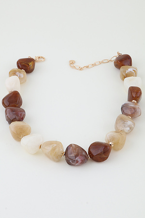 Multi Marble Stone Necklace