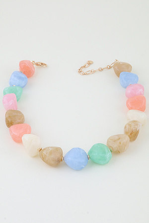 Multi Marble Stone Necklace