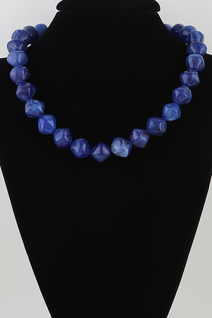 Multi Abstract Crystal Beaded Necklace