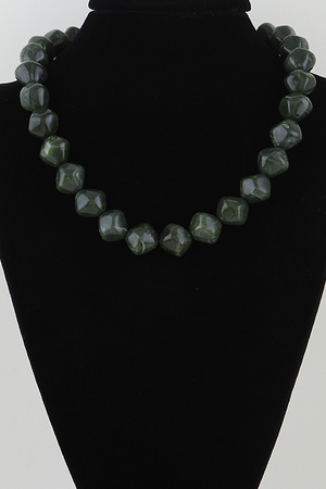 Multi Abstract Crystal Beaded Necklace