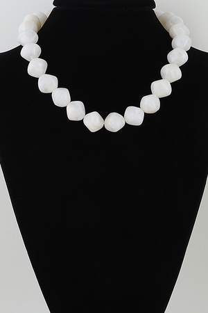 Abstract Stone Beaded Necklace