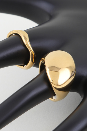 Abstract Ripple Wrap Ring