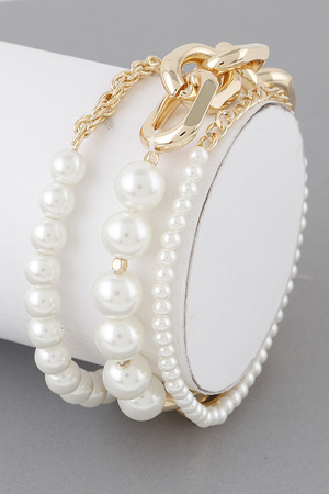 Multi Pearl Chain Bracelet