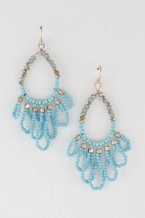 Beaded Egyptian Inspired Drop Earrings.