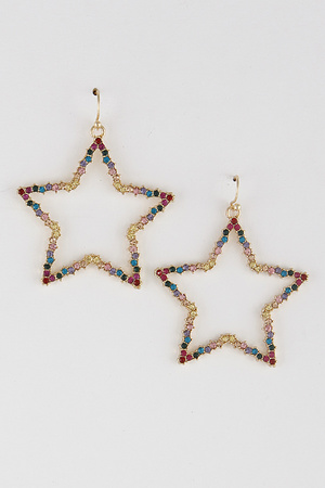 Star Rhinestone Earrings 9IBD8