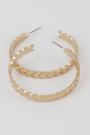 Patterned Hoop Earrings