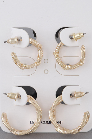 Melted Chain Hoop Earrings