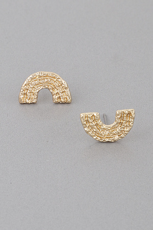 Hammered  Arch Stud  Earrings