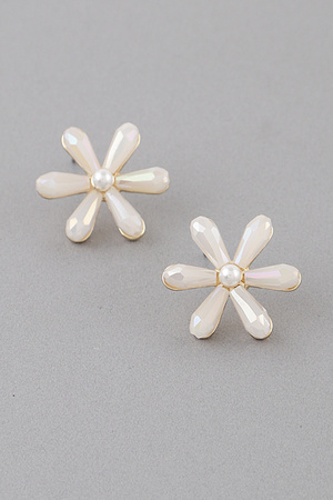 Crystal Flower  Stud Earrings