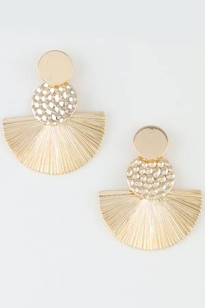 Hammered Aztec Flare Drop Earrings