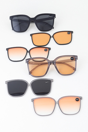 Multi Slim Tint Lens Cover Gradient Sunglasses