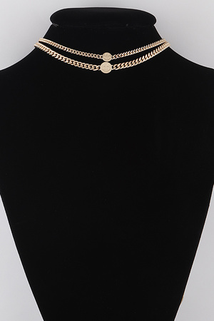 Smiley Face Duo Choker Necklace
