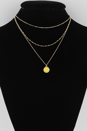 Multi Happy Face Necklace
