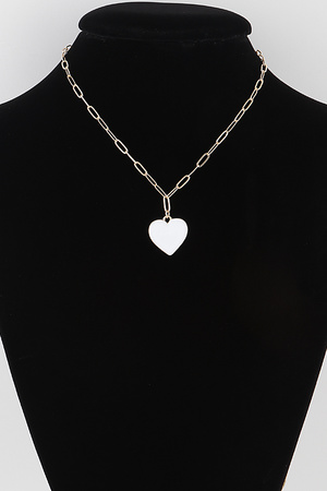 Solid Heart Chain Necklace