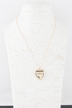 MAMA Heart Pendant Necklace