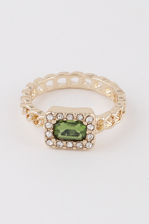 Rhinestone Chain Ring