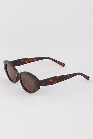 Minimal Bright Oval Sunglasses