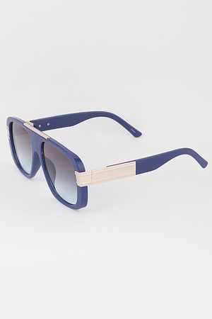 Oversized Half Metal Sunglasses