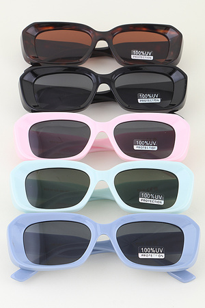 Double Diamond Bolted Block Sunglasses