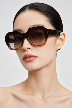 Gradient Box Geometric Sunglasses