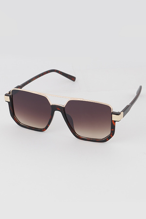 Half N Half Frame Aviator Sunglasses