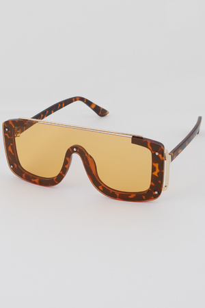 Half Frame Shield Sunglasses