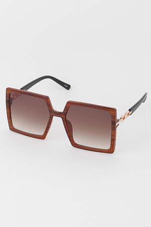 Thin N Oversized Square Sunglasses