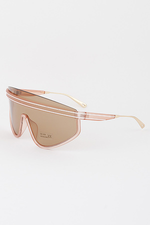 Striped Band Shield Sunglasses