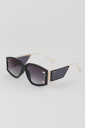 Two Toned Curved Sunglasses