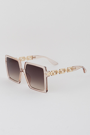 Greek Key Square Sunglasses