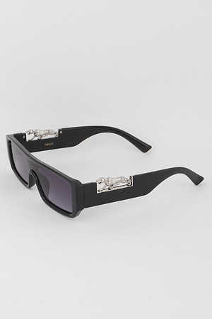 Straight Cheetah Block Sunglasses