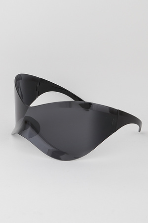 Tinted Transparent Shield Sunglasses
