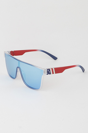 Bright Memorial Day Shield Sunglasses