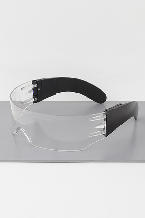 Transparent Techno Shield Sunglasses