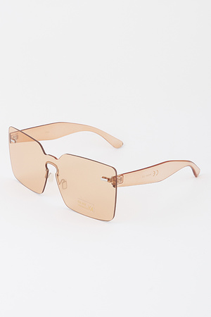 Rimless Bright Square Sunglasses