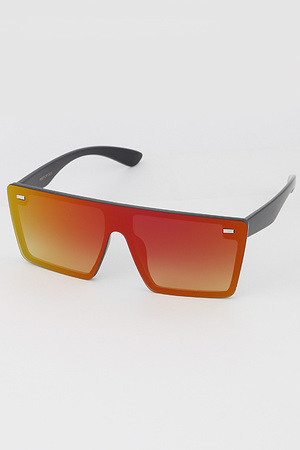 Mirrored Lens Shield Sunglasses