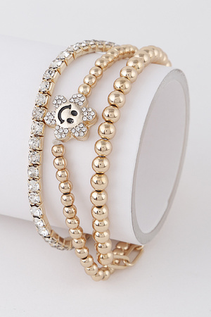 Bejeweled Happy Flower Bracelets