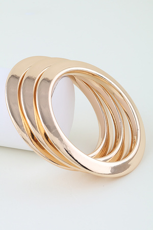Triple Disc Bangle Bracelet