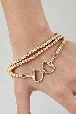 Polished Toggle Beaded Bracelet