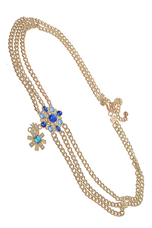 Rhinestone Statement Chain Belt