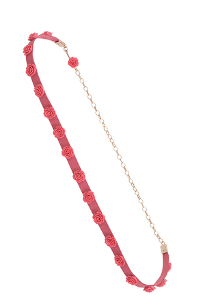 Rose Figure Attached Strap Chain Belt